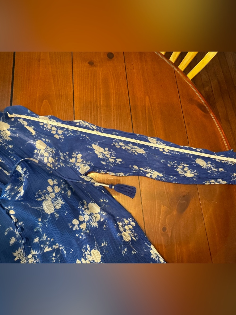 Anthropologie Marais Maxi Dress Long Sleeves Size Medium Worn One Time Like New - Picture 7 of 7